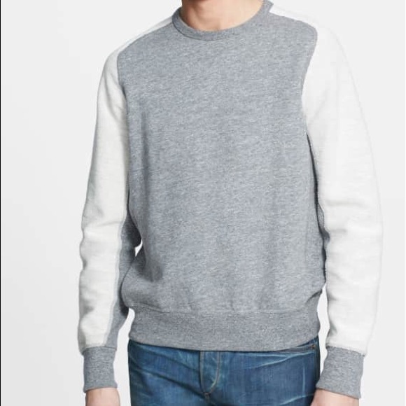Rag & Bone Terry Colorblock Crewneck Sweatshirt - Picture 1 of 4